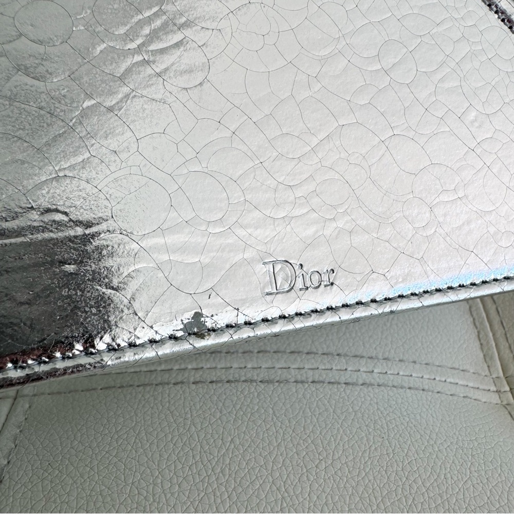 Christian Dior 💎 $3,900 Diorama Medium Metallic Leather Bag with package - Picture 6 of 16